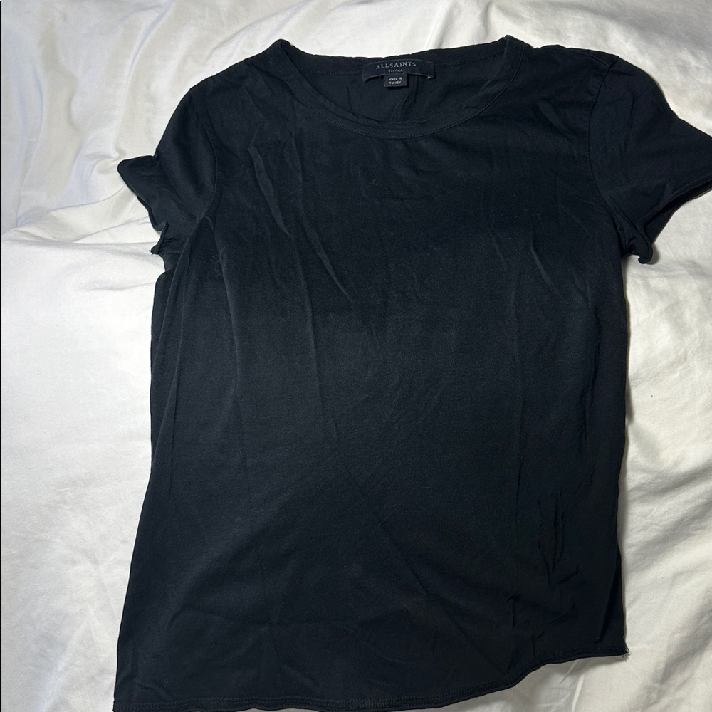 All Saints Black Short Sleeve Tee